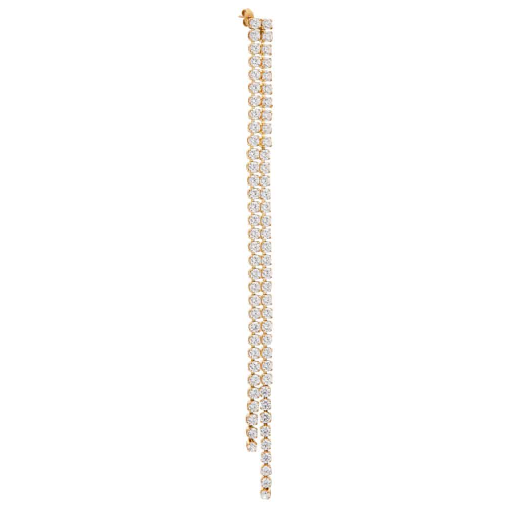 Sparkling waterfall hoop gold