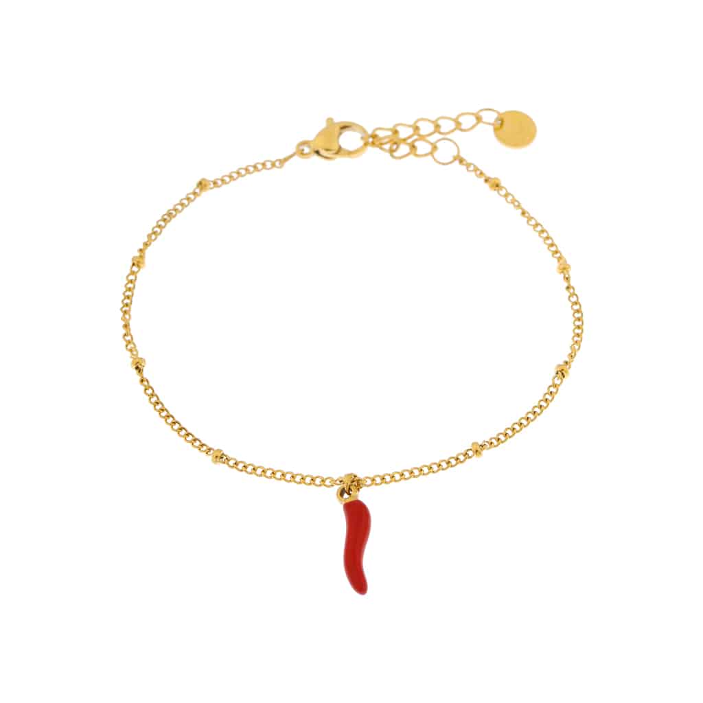 Spicy pepper bracelet gold
