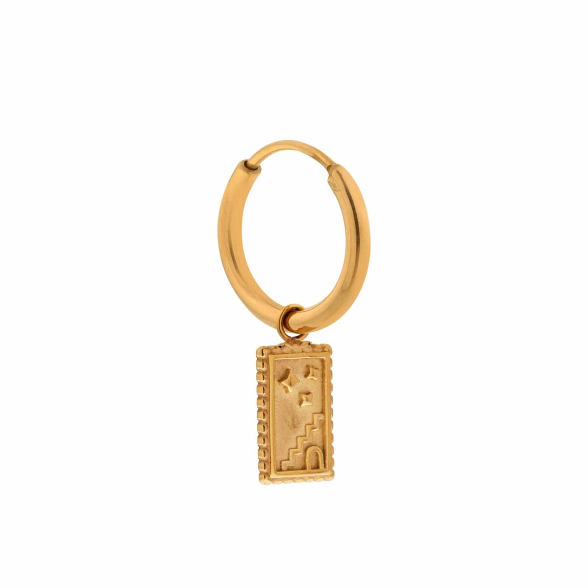 Stairway to heaven hoop gold