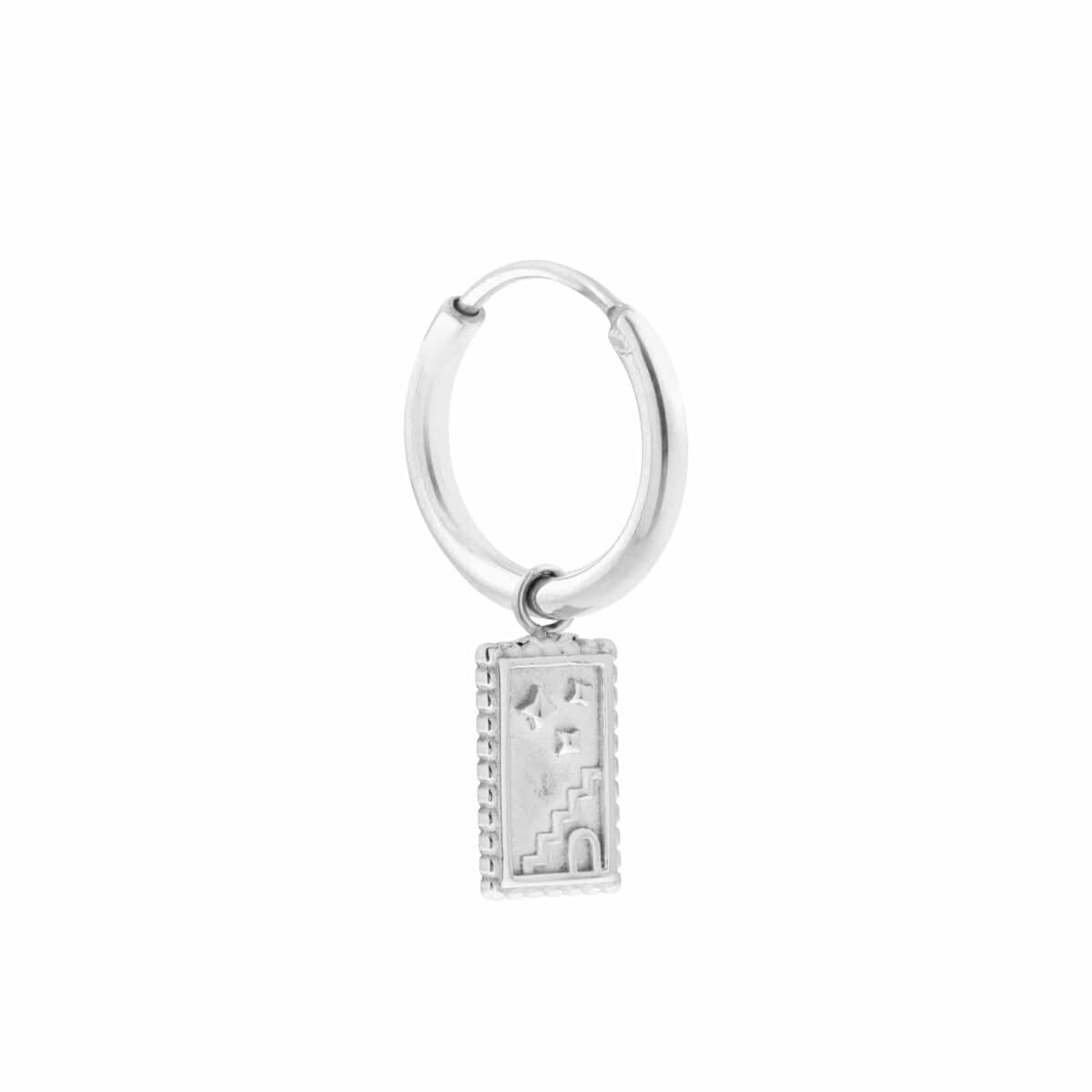 Stairway to heaven hoop silver