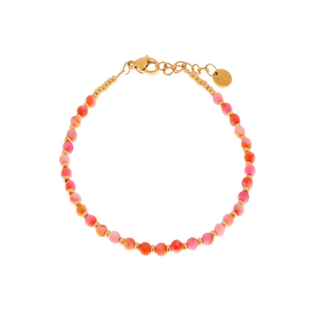 Strawberry sorbet bracelet gold
