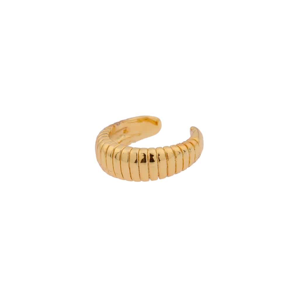 Stripes ear cuff gold
