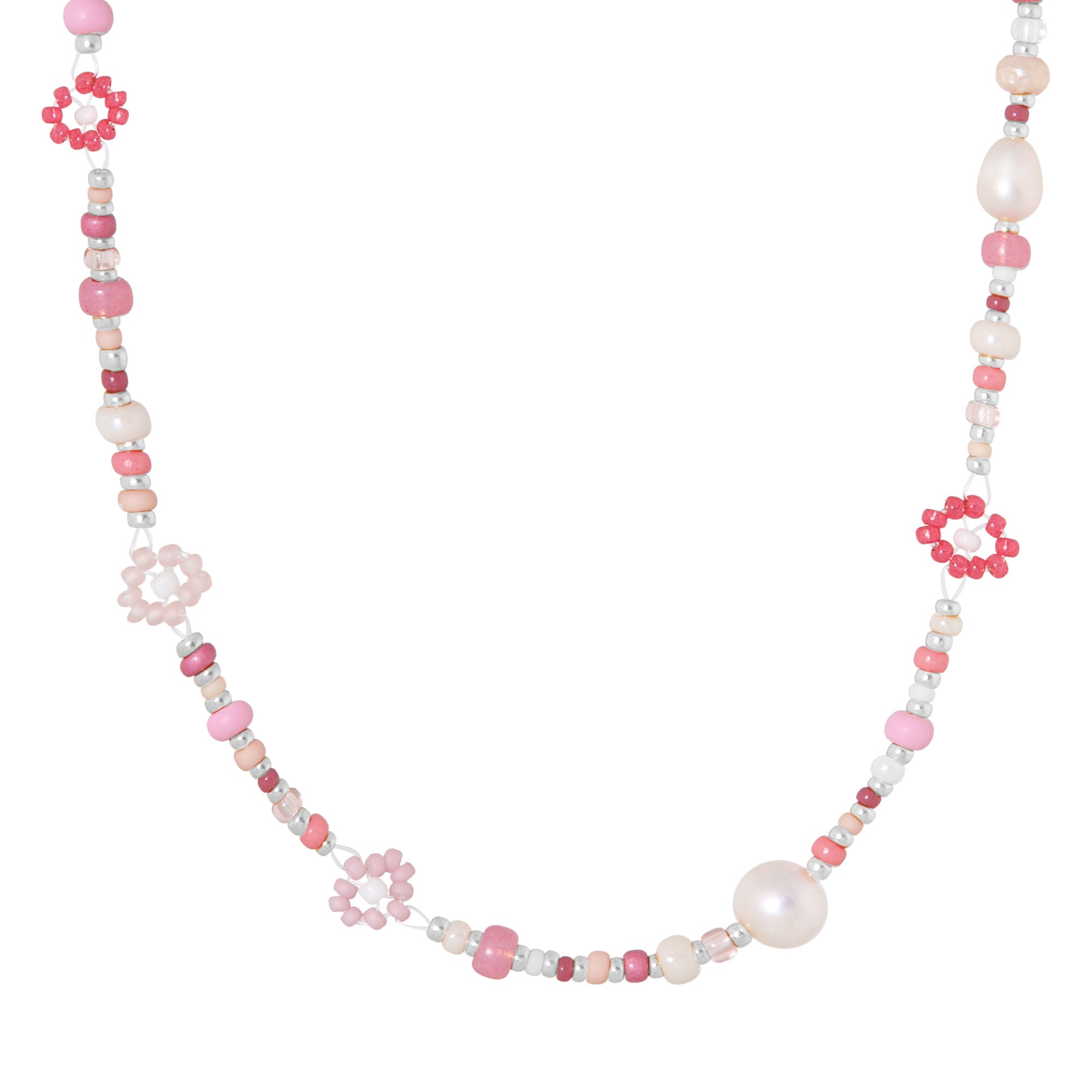 Summer flower necklace silver