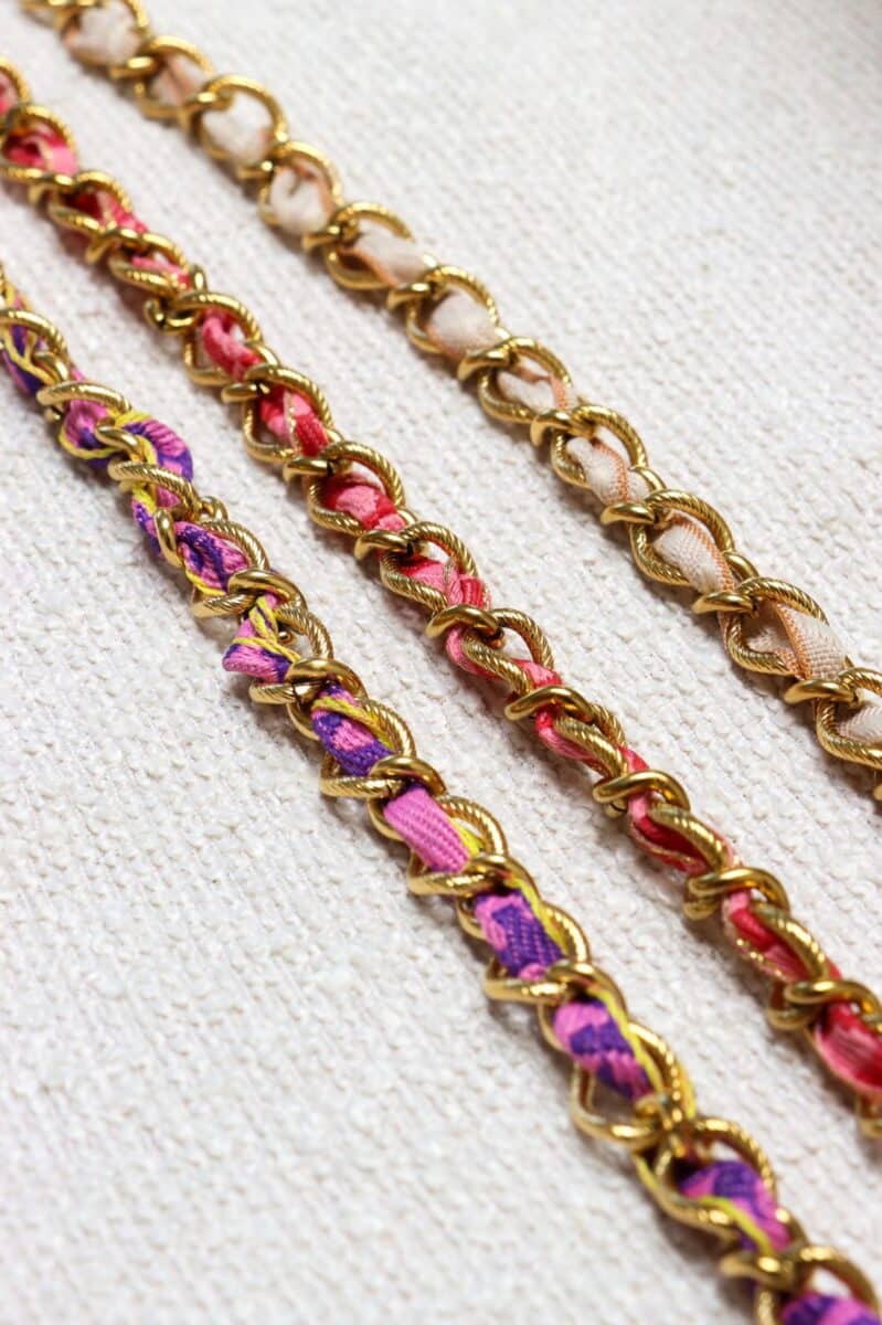 Summer knot violet necklace gold