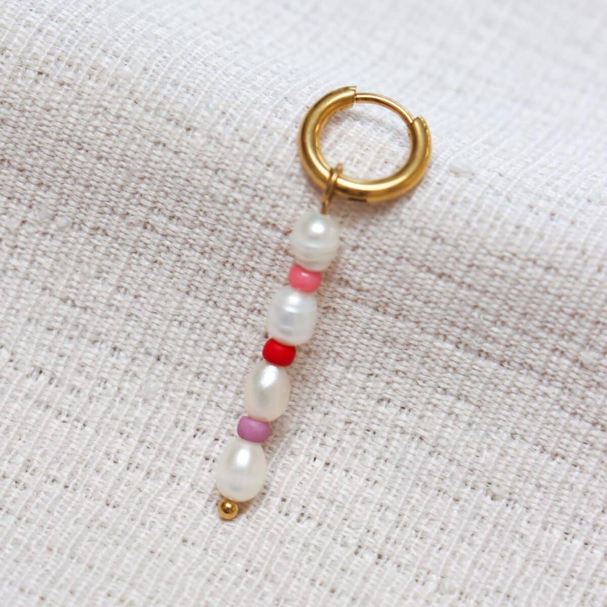 Summer pearl hoop gold