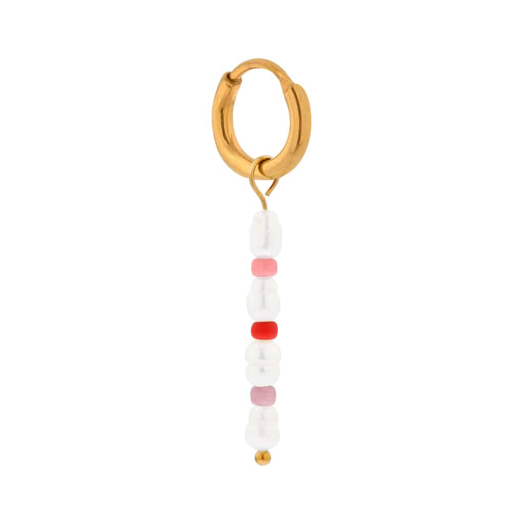 Summer pearl hoop gold