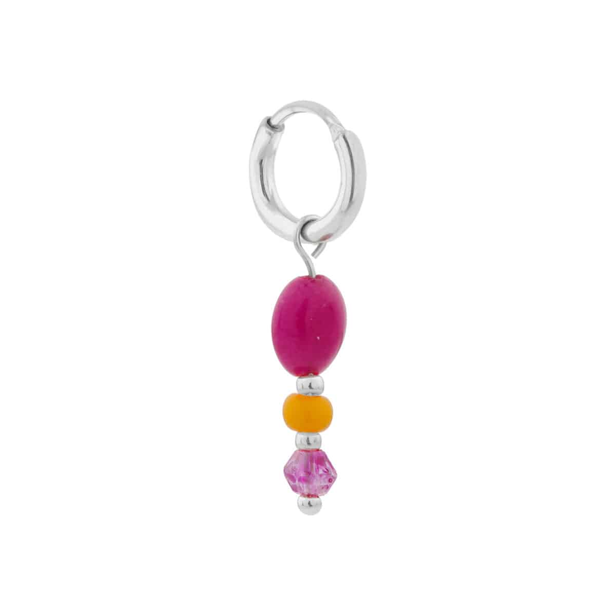 Sun kissed hoop silver