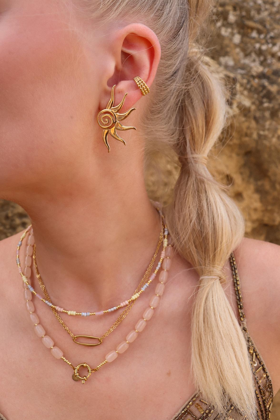 Sunflare hoop gold