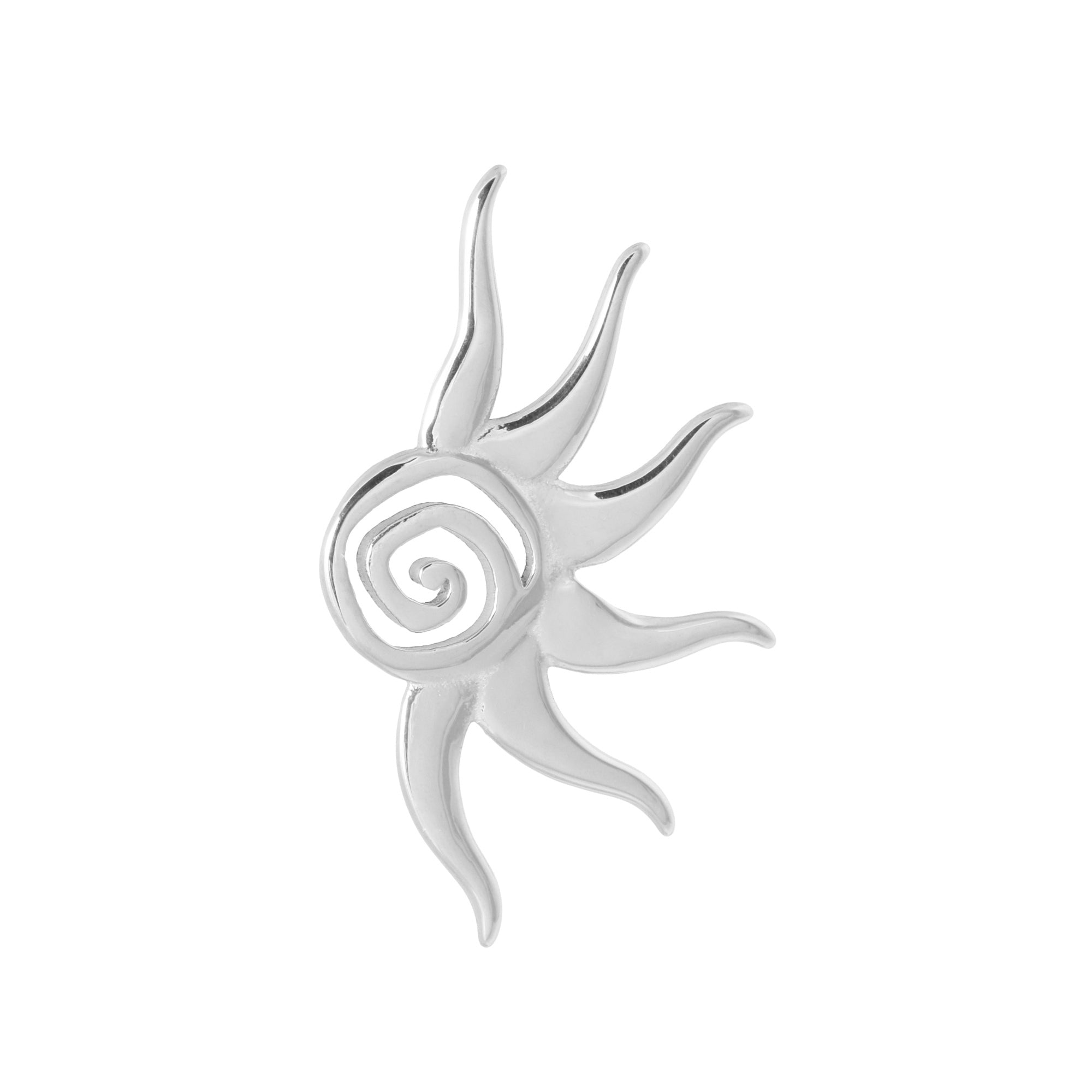 Sunflare hoop silver