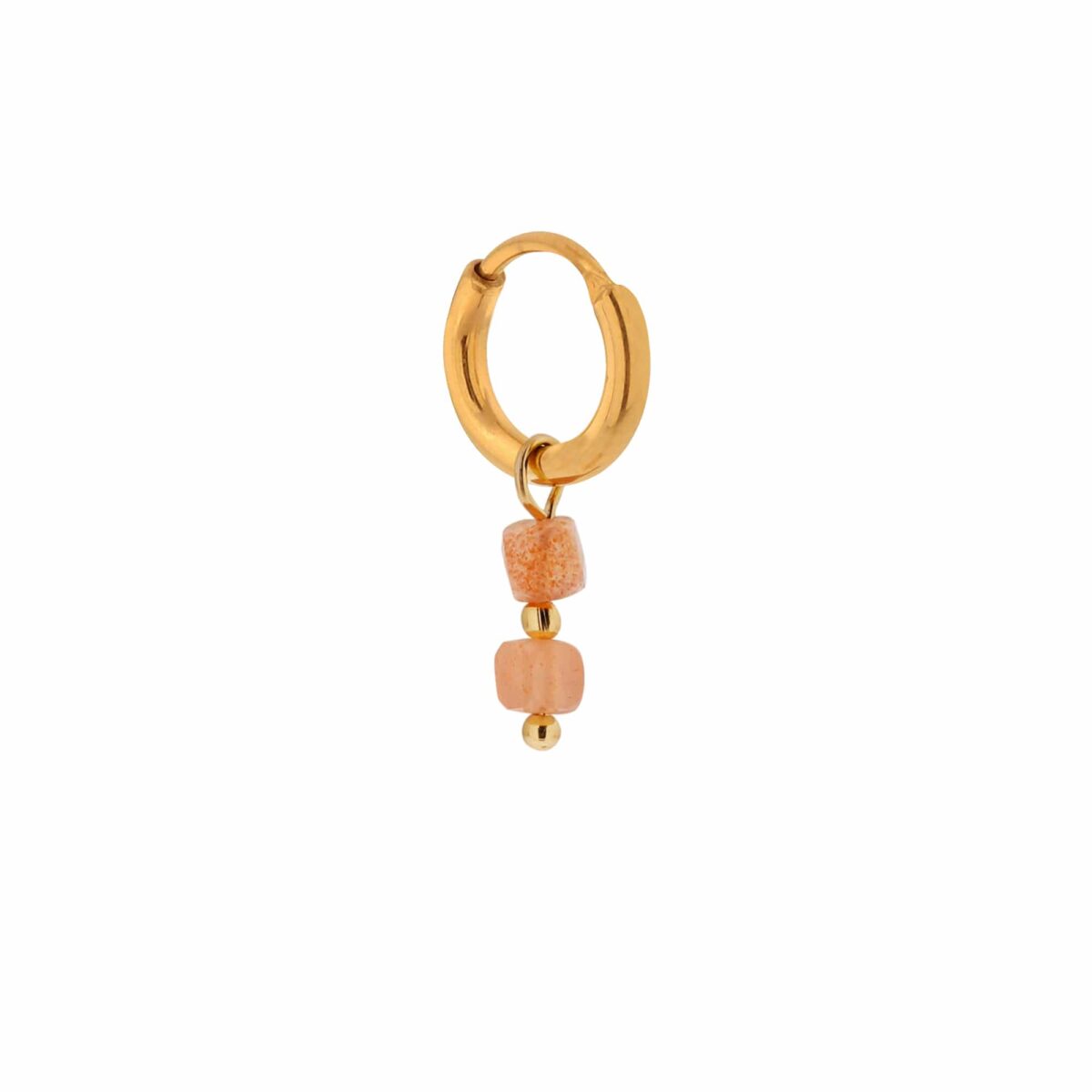 Sunny stone hoop gold