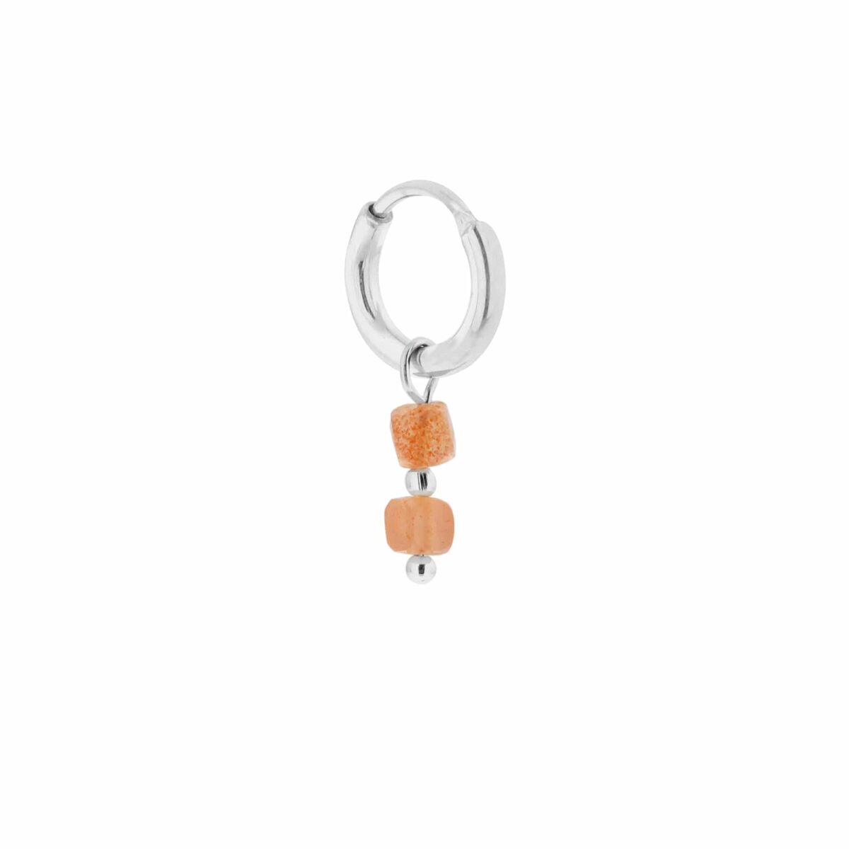 Sunny stone hoop silver