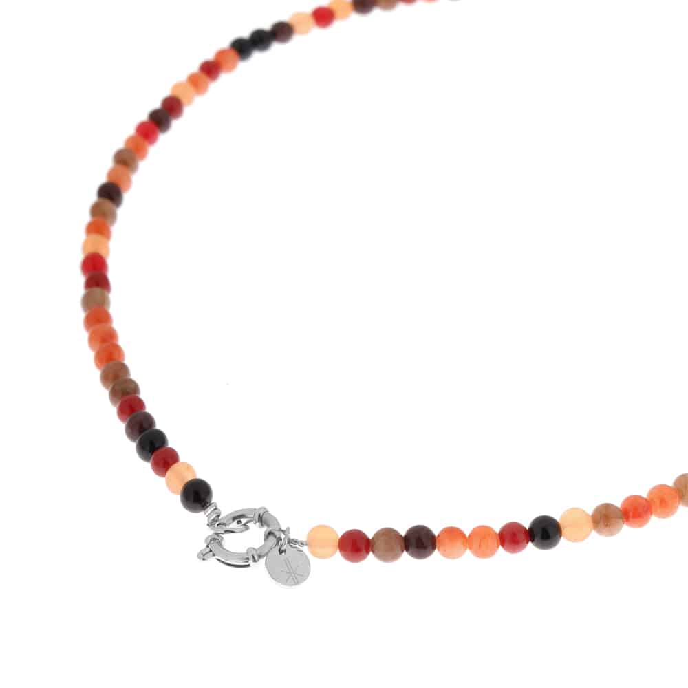 Sunset beads necklace silver