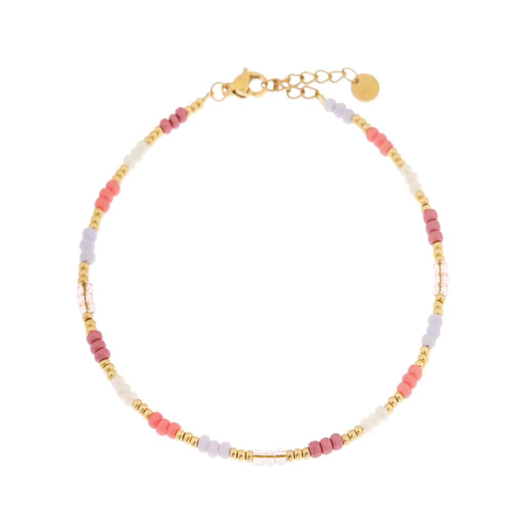 Sweet rainbow anklet gold