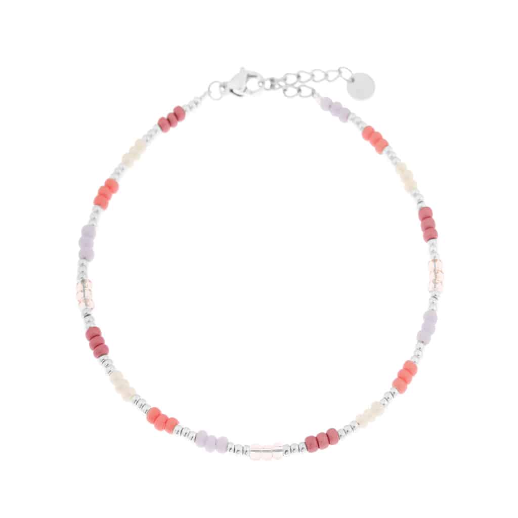Sweet rainbow anklet silver