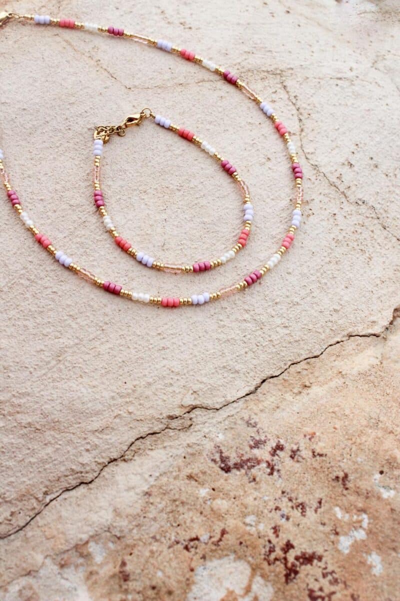 Sweet rainbow necklace gold