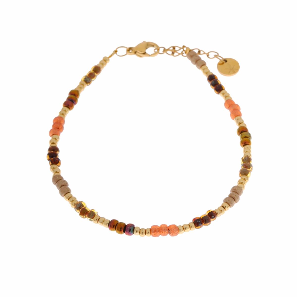 Taupe rainbow bracelet gold