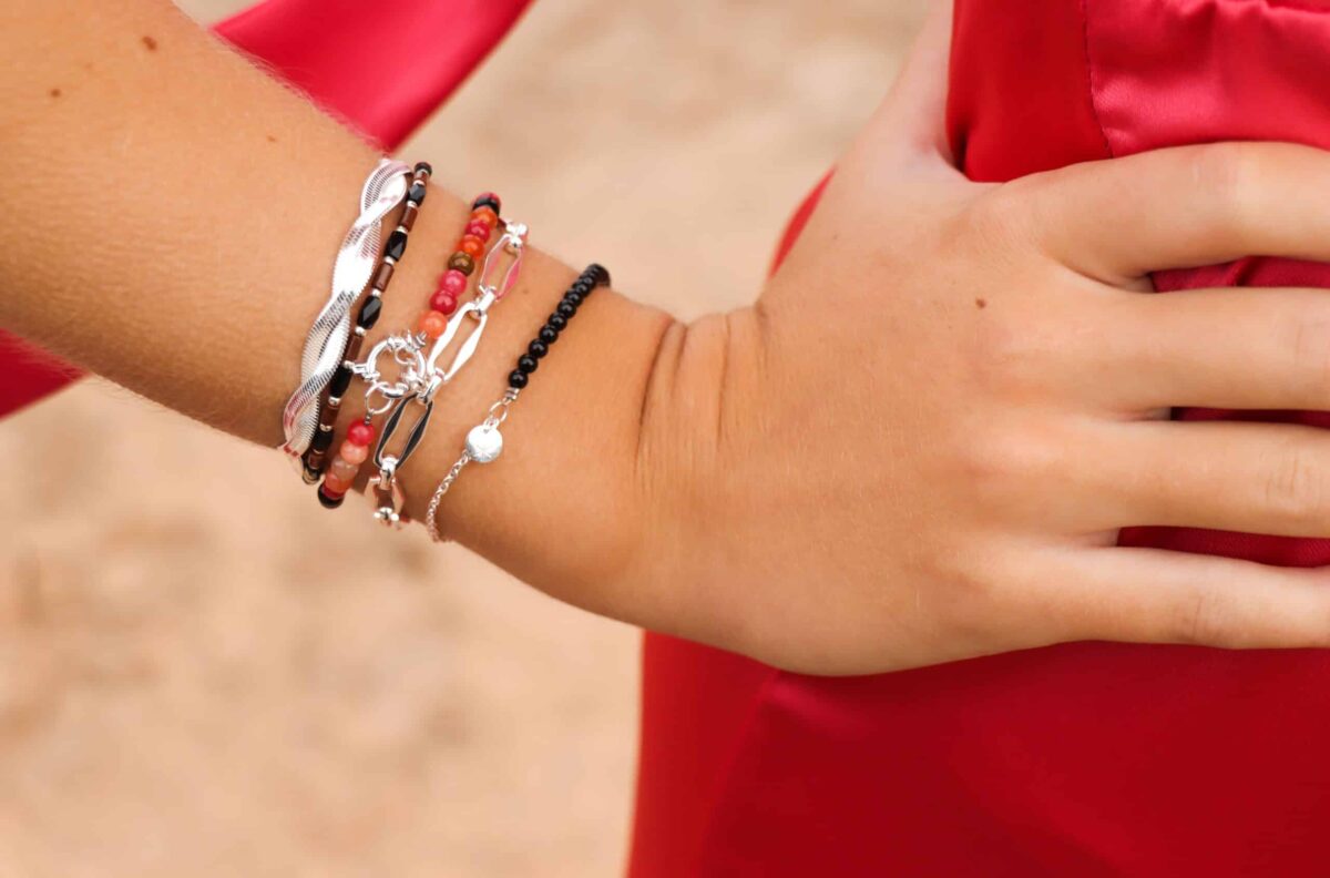 Terra black bracelet silver