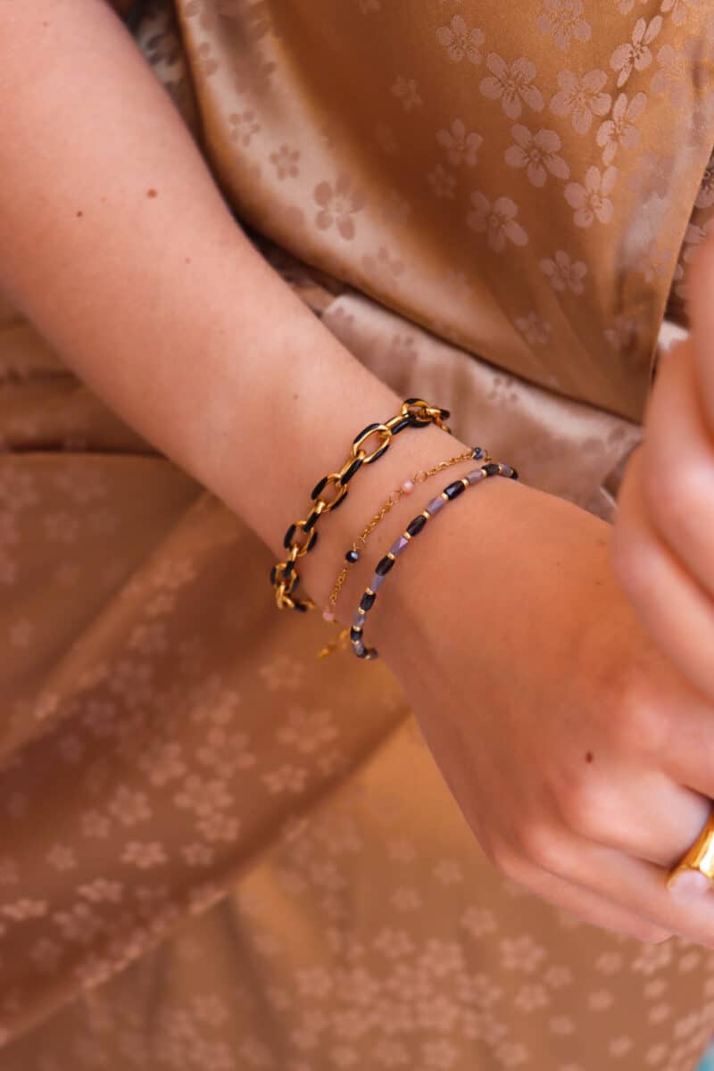 Terra grey bracelet gold