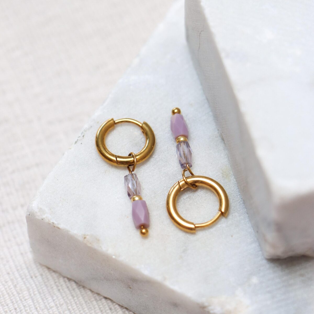 Terra lilac hoop gold