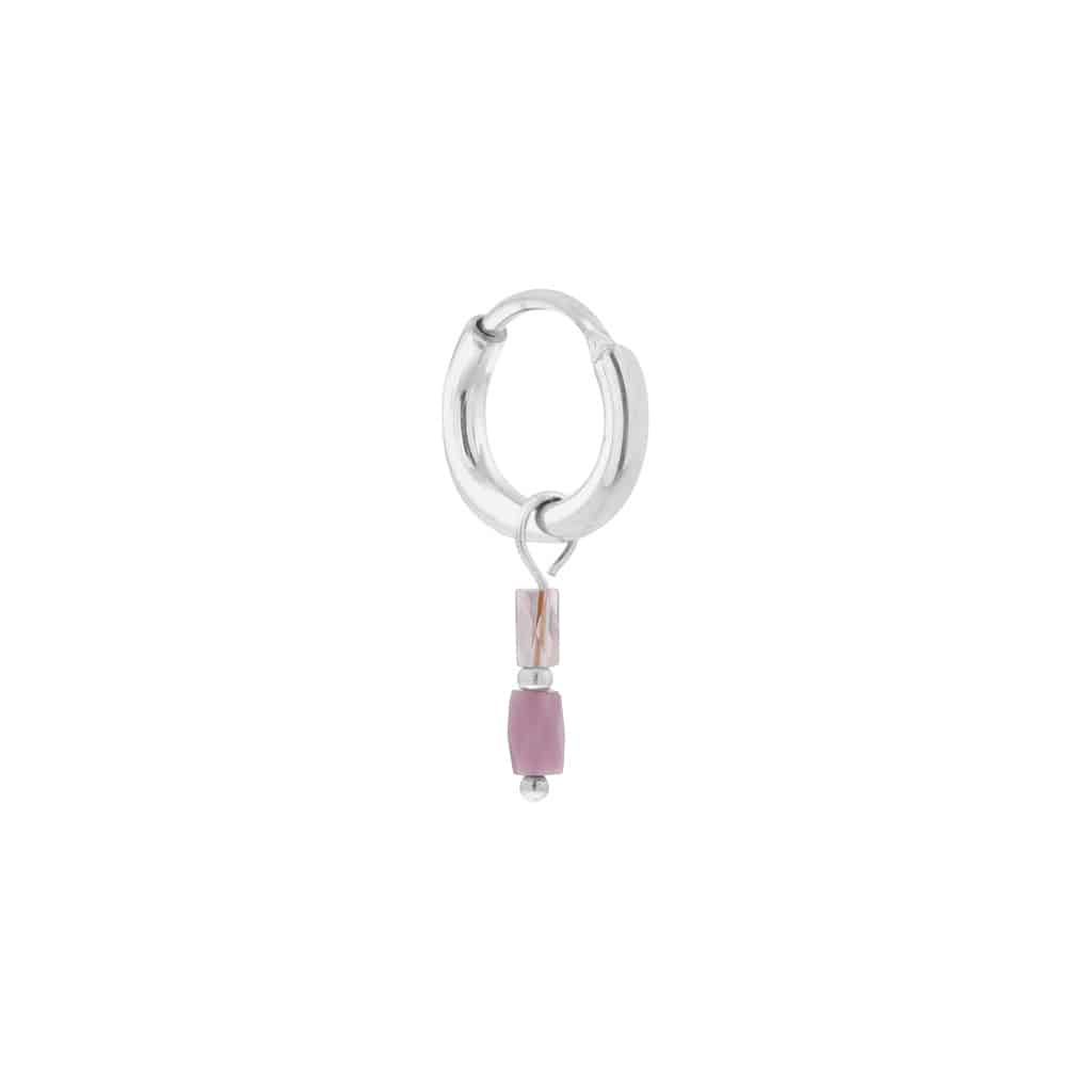 Terra lilac hoop silver