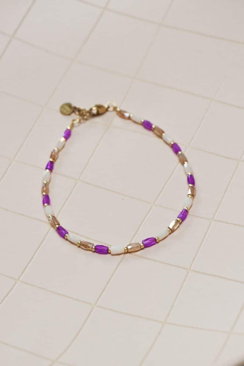 Terra purple anklet gold *