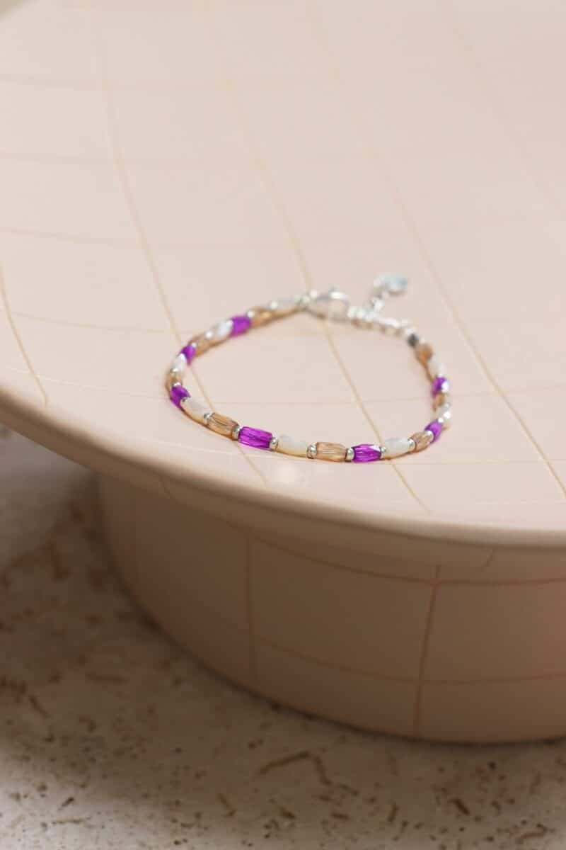 Terra purple bracelet silver *