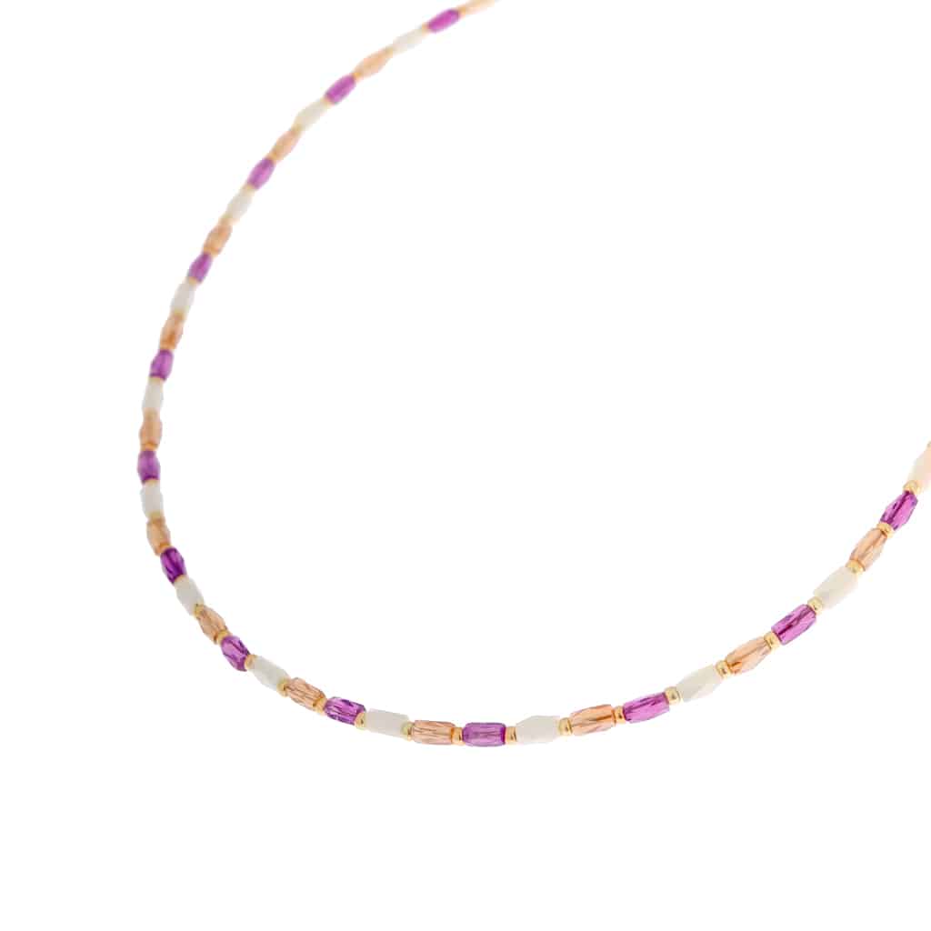 Terra purple necklace gold *