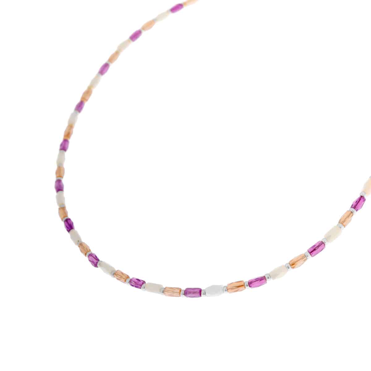 Terra purple necklace silver *