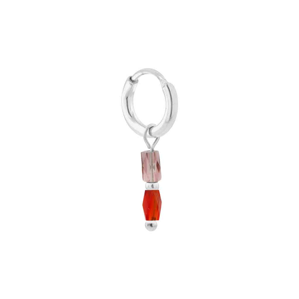 Terra red hoop silver