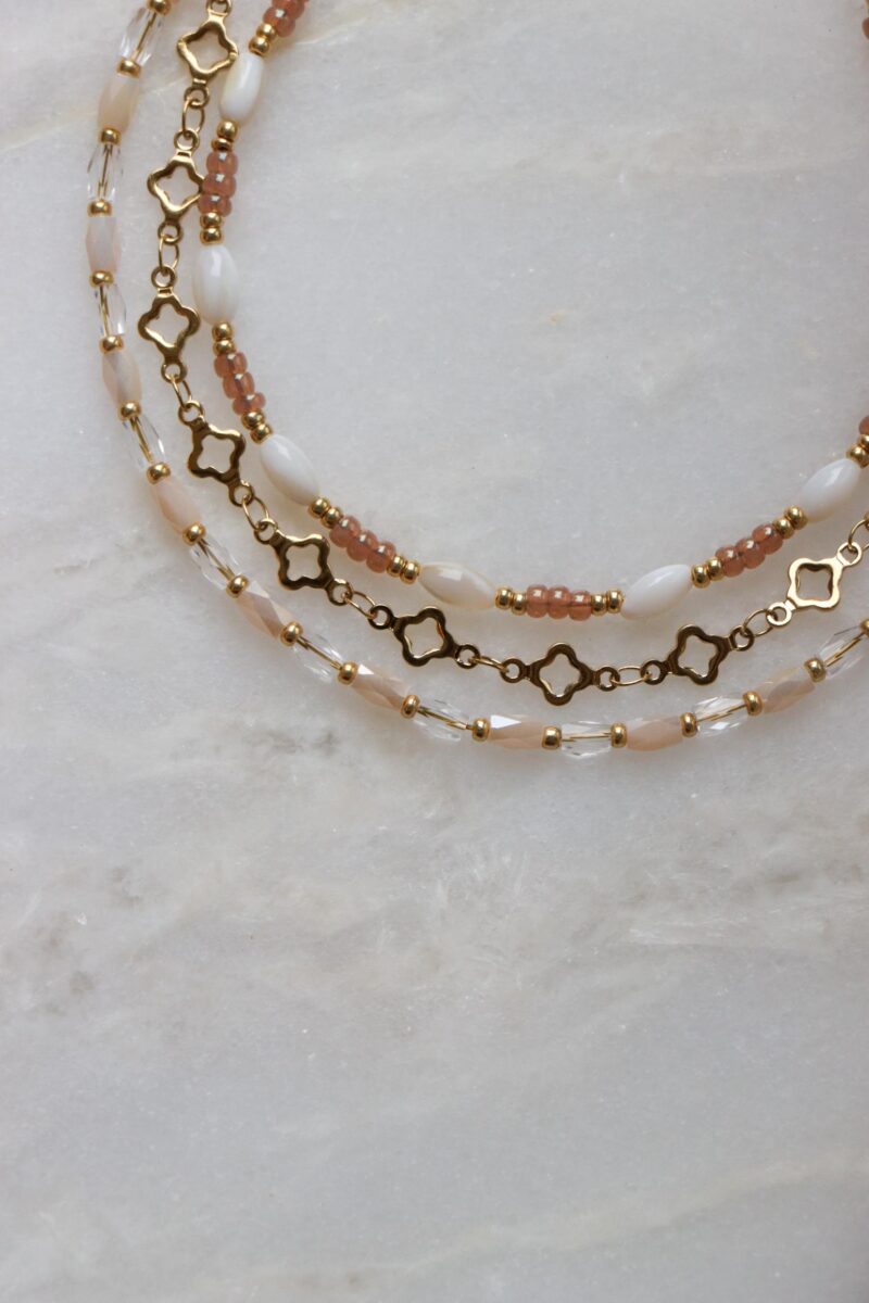 Terra white bracelet gold