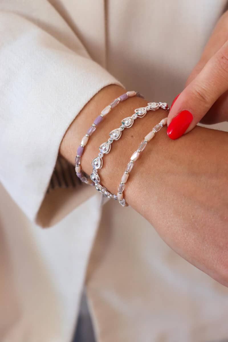 Terra white bracelet silver
