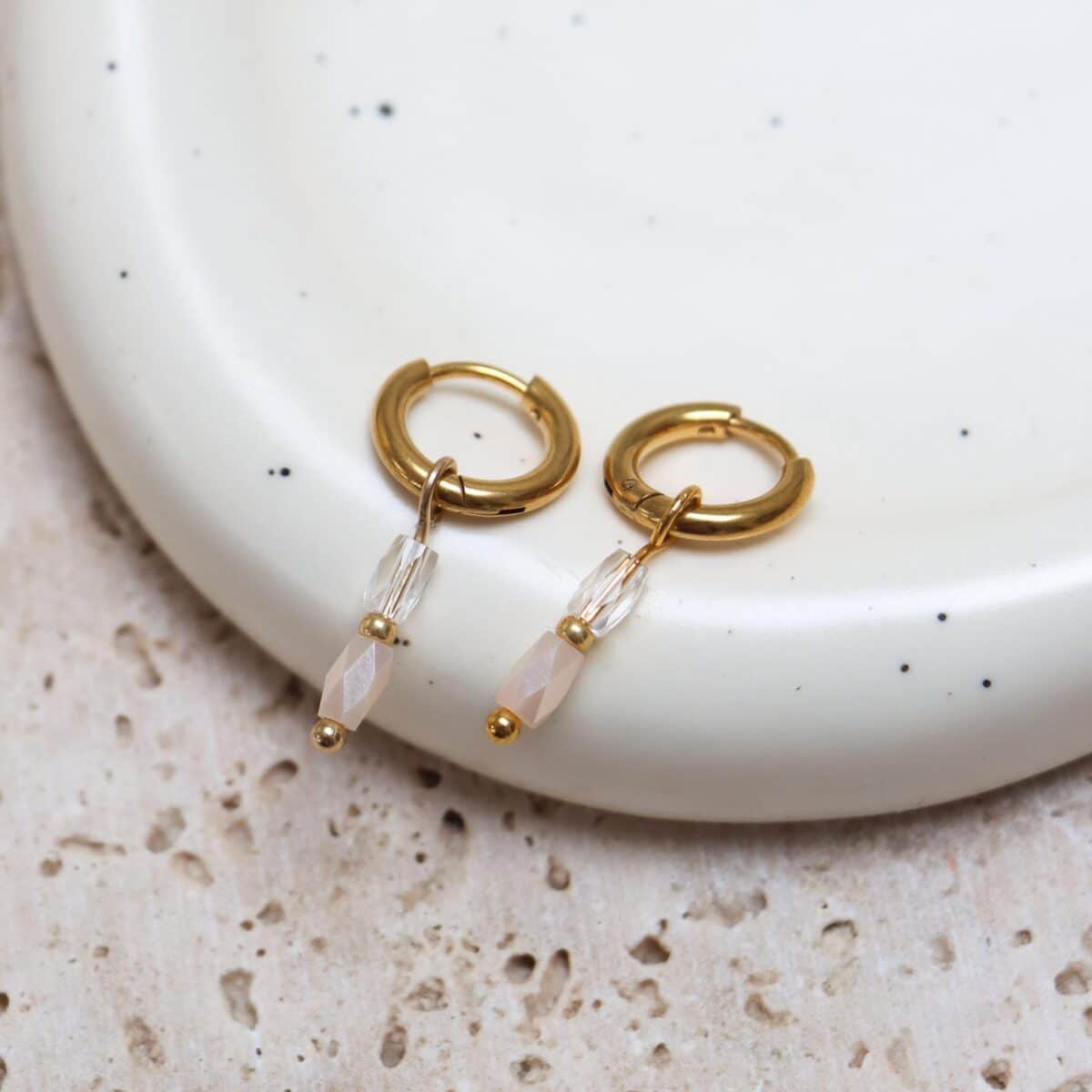 Terra white hoop gold