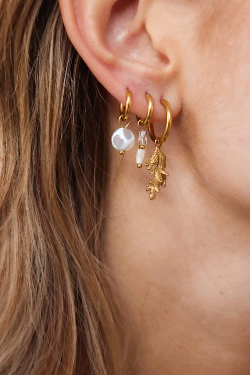 Terra white hoop gold