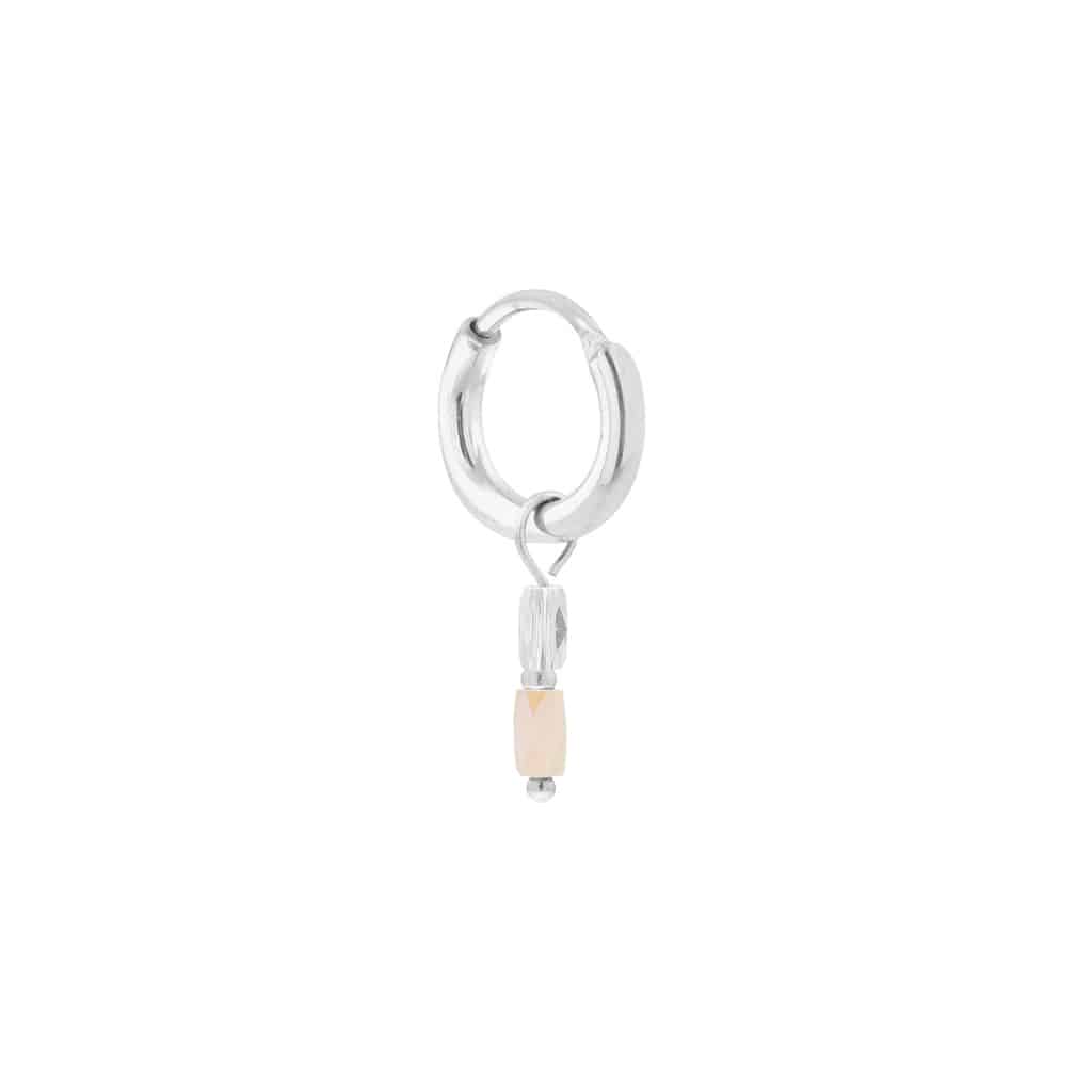 Terra white hoop silver