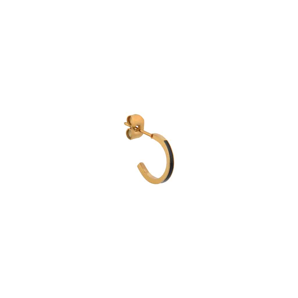 Thin black hoop gold