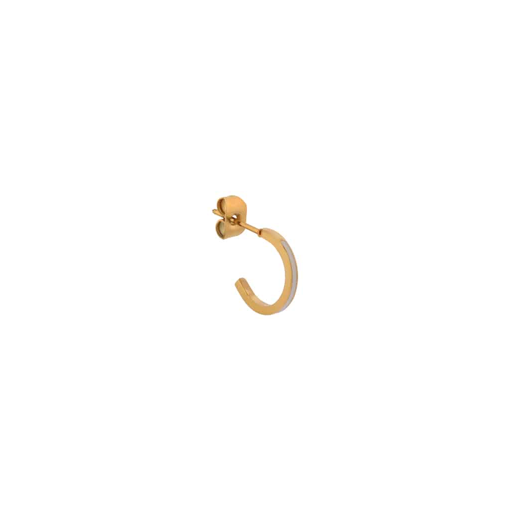 Thin white hoop gold