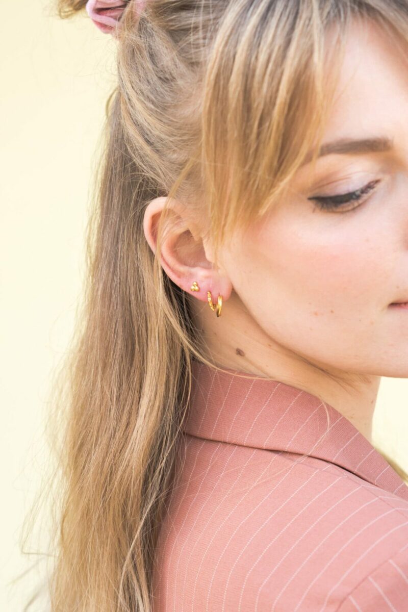 Triangle Dot Earring Gold