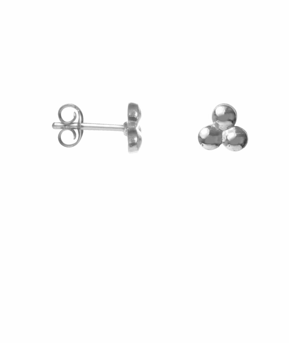 Triangle Dot Earring Silver
