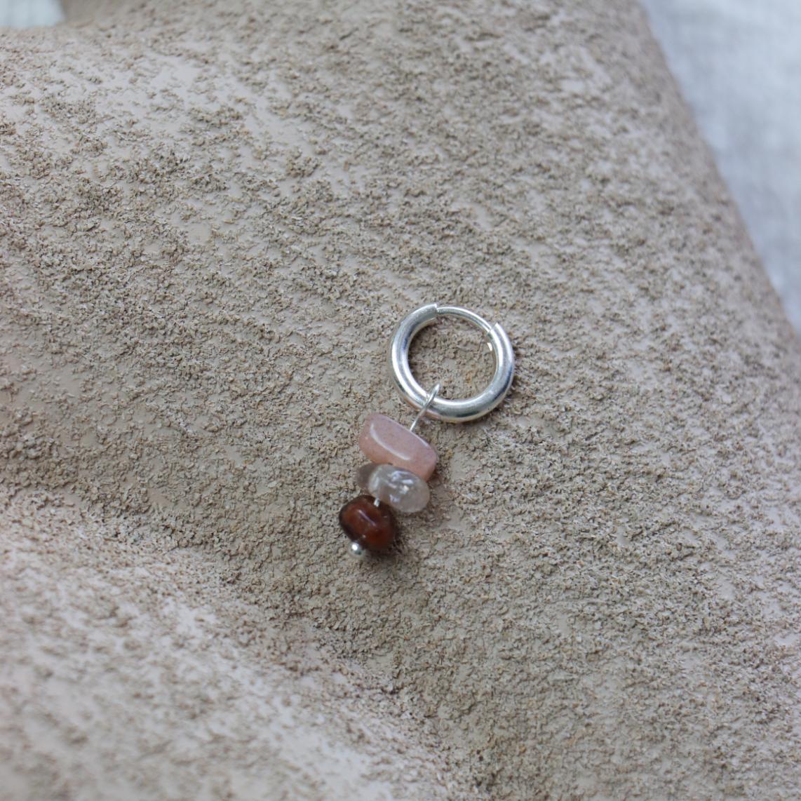 Triple rock hoop silver