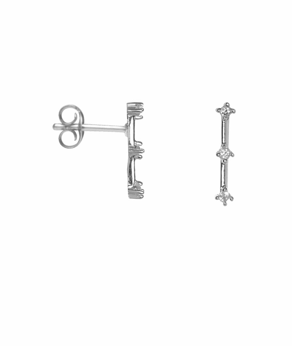 Triple Shiny Bar Silver
