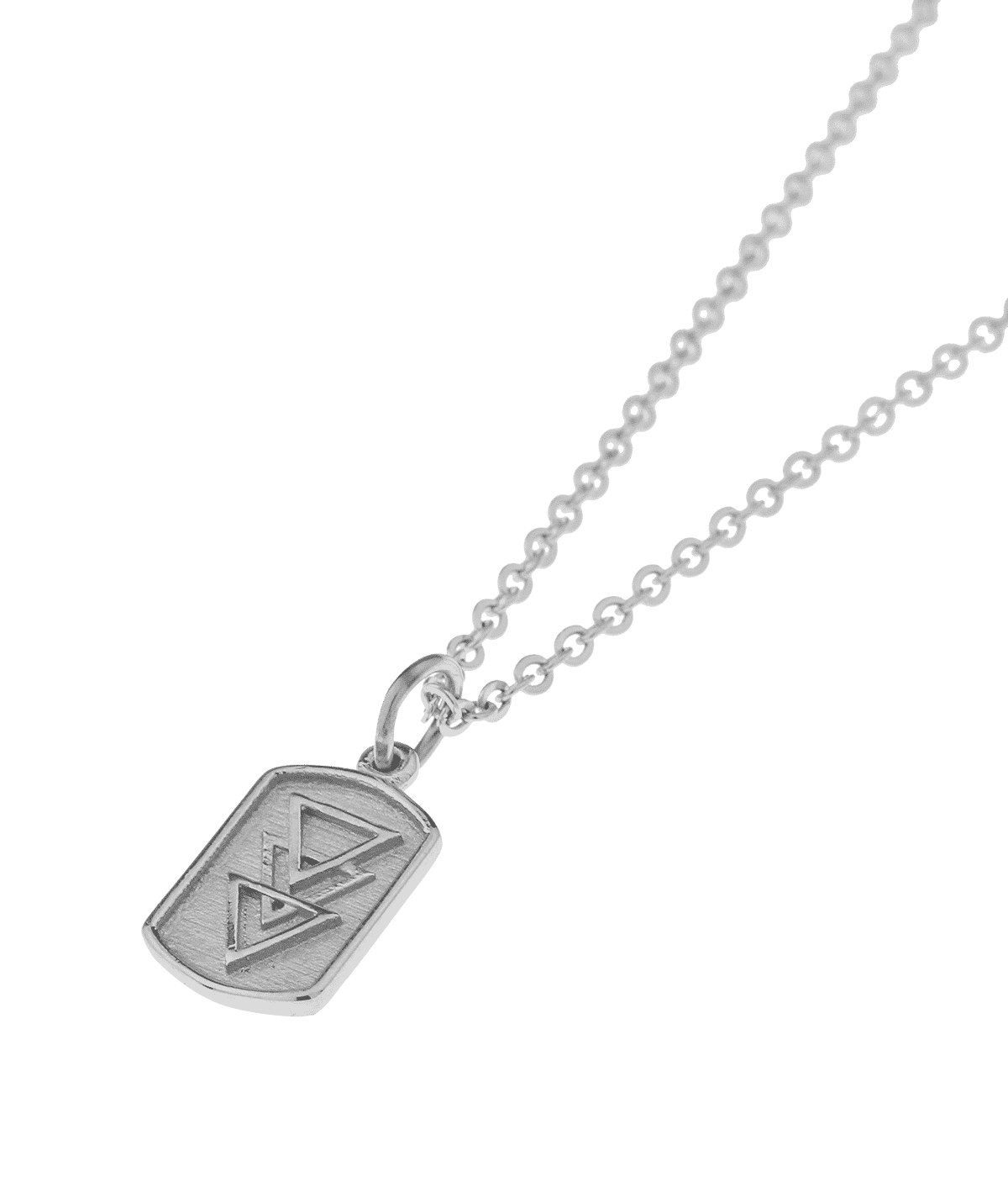 Triple Triangle Silver Necklace