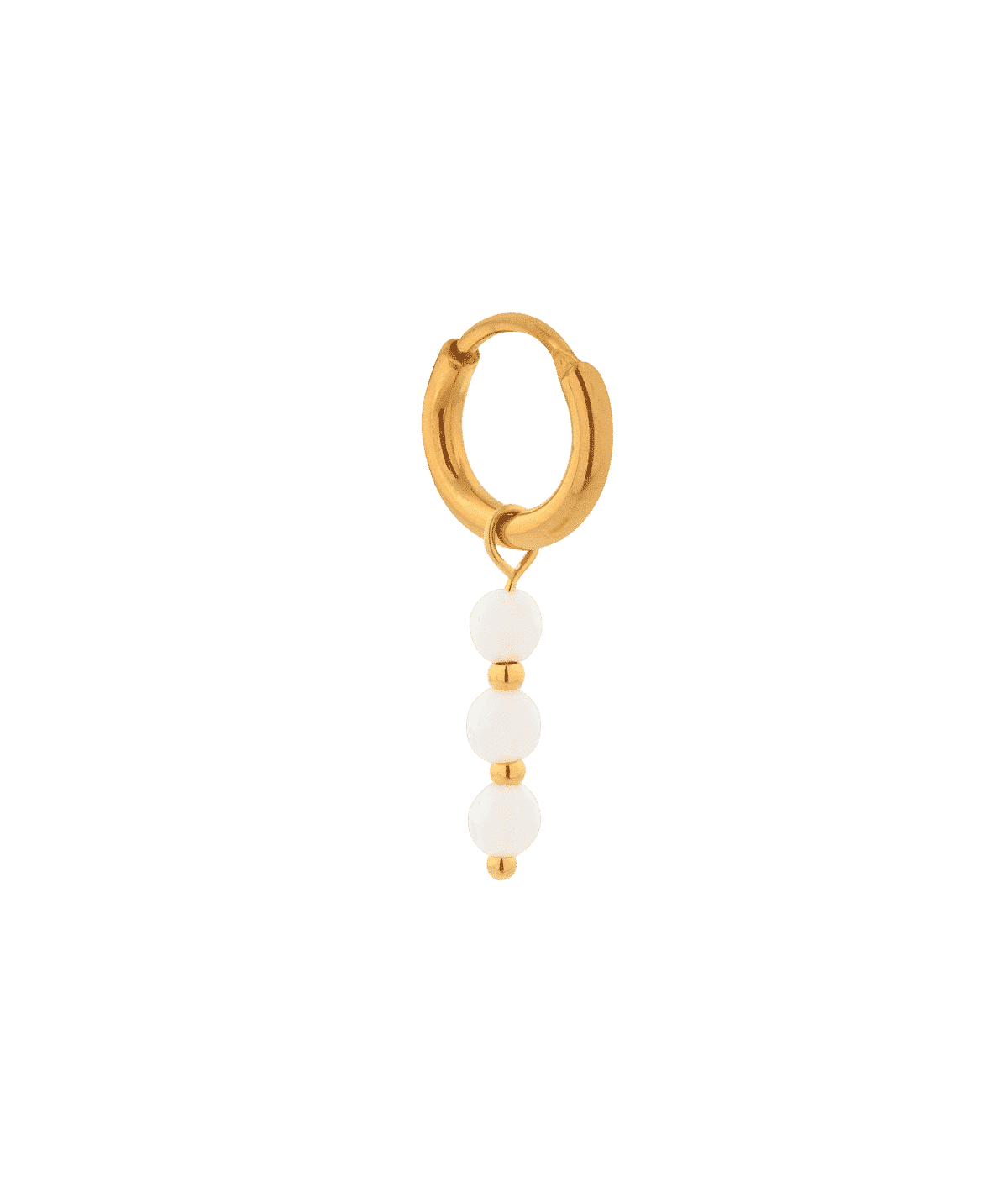 Triple white hoop gold