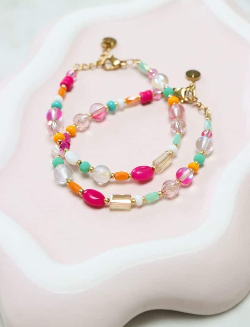 Tropical blossom bracelet gold