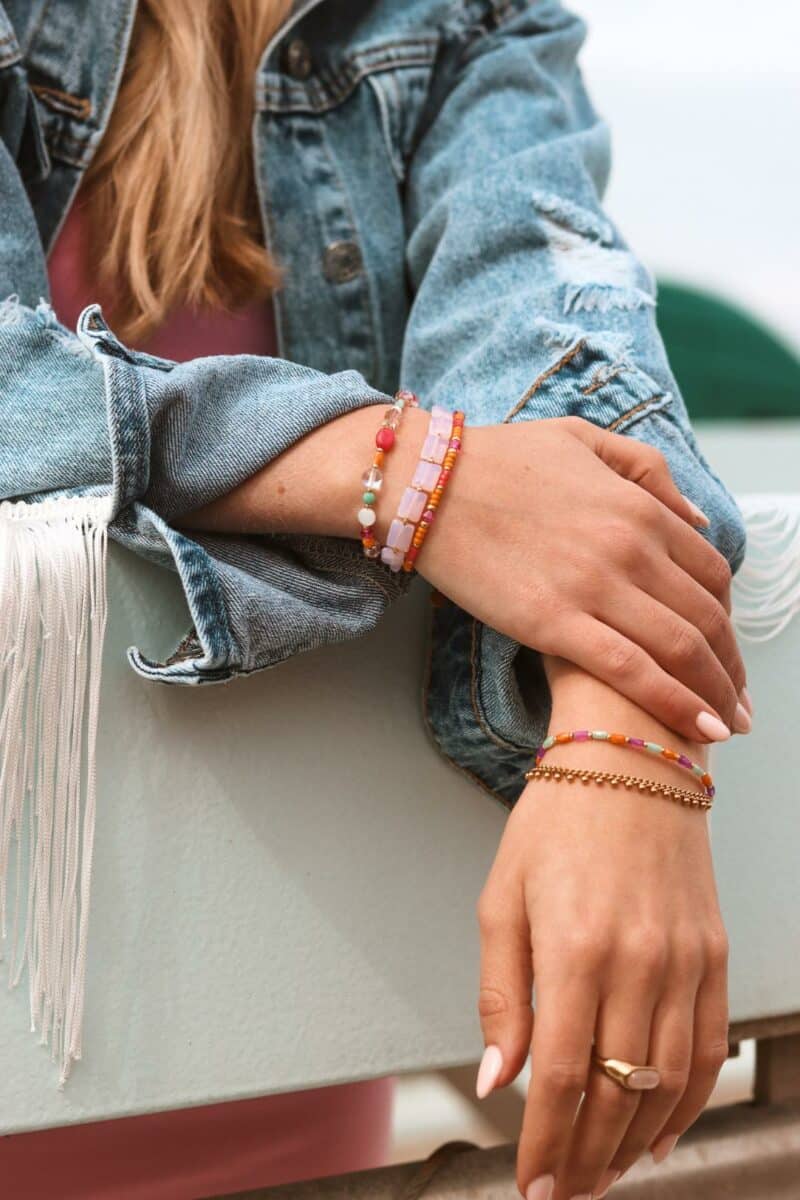Tropical blossom bracelet gold