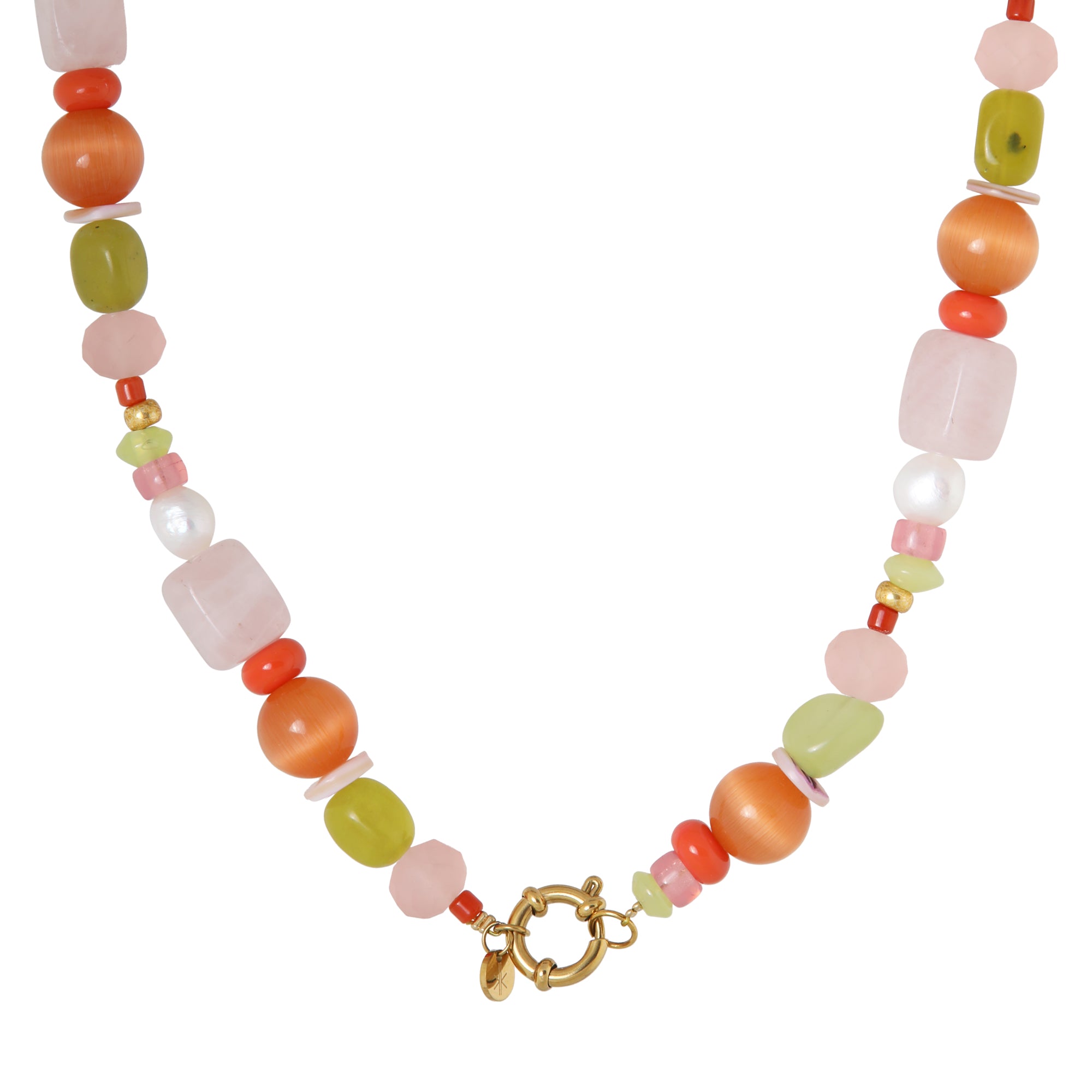 Tropical rush necklace gold