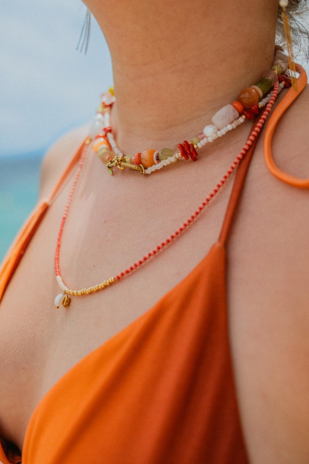 Tropical treasure necklace gold
