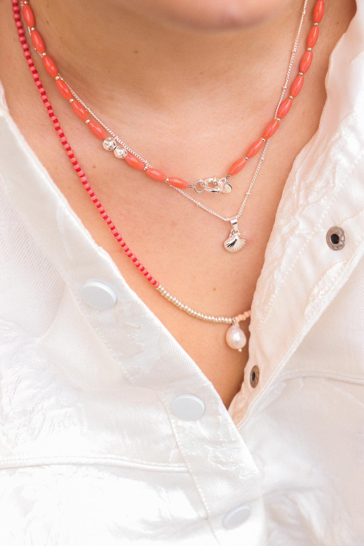 Tropical treasure necklace silver