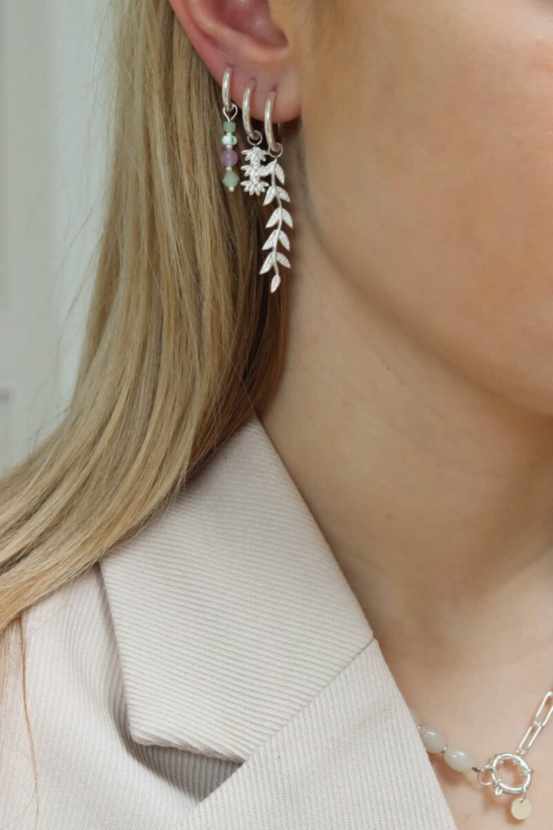 Twiggy hoop silver