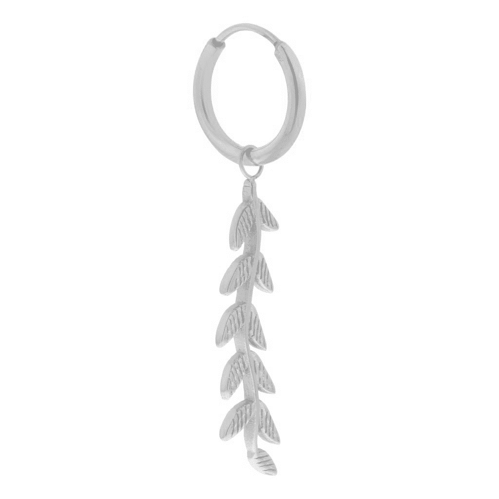 Twiggy hoop silver