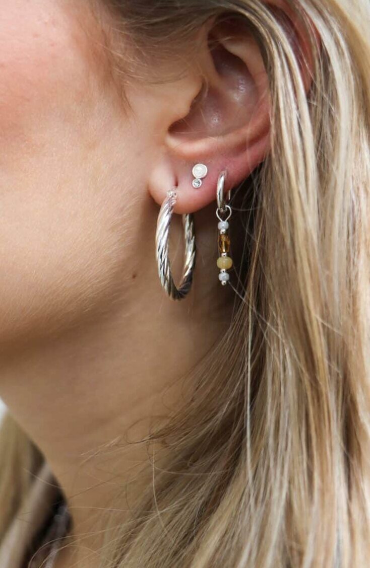 Twirl hoop silver